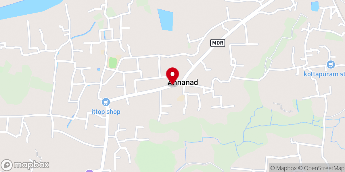 Map showing location of St. Sebastian's Syro-Malabar Church, Annanad