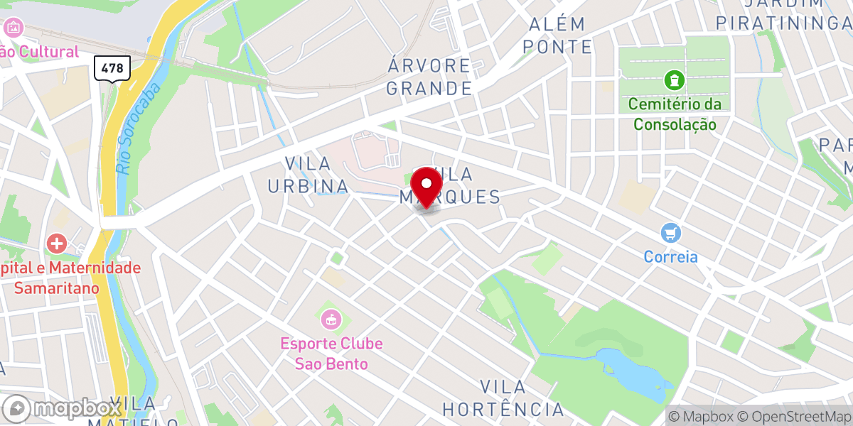 Map showing location of Assembleia de Deus Paulo eiro