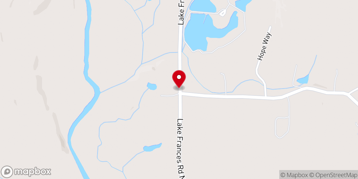 Map showing location of Good Hope Baptist Church