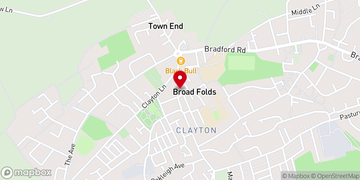 Map showing location of Clayton Baptist Church