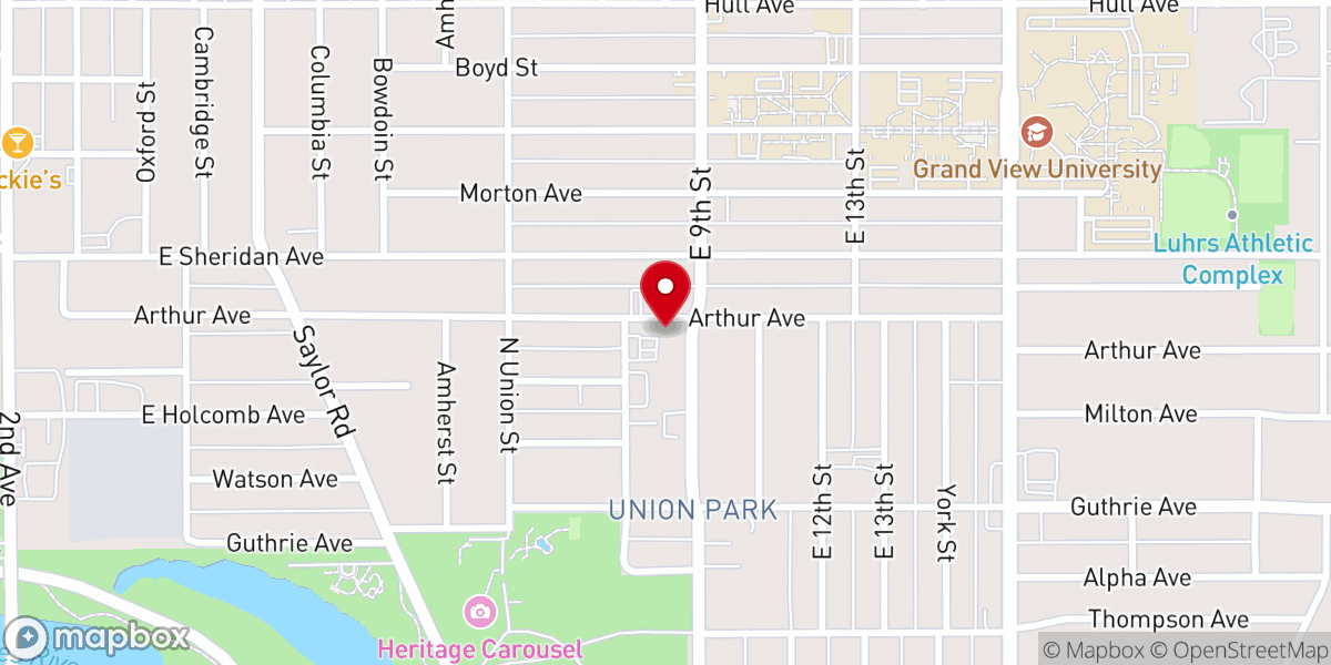Map showing location of Life Chapel Des Moines
