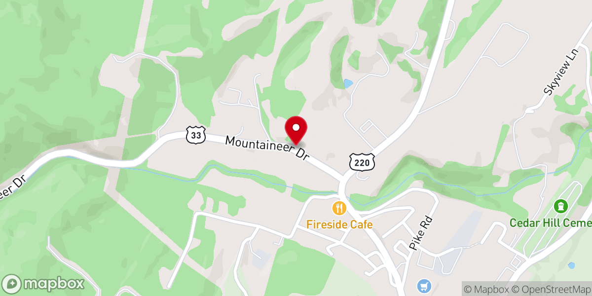 Map showing location of Franklin Assembly of God
