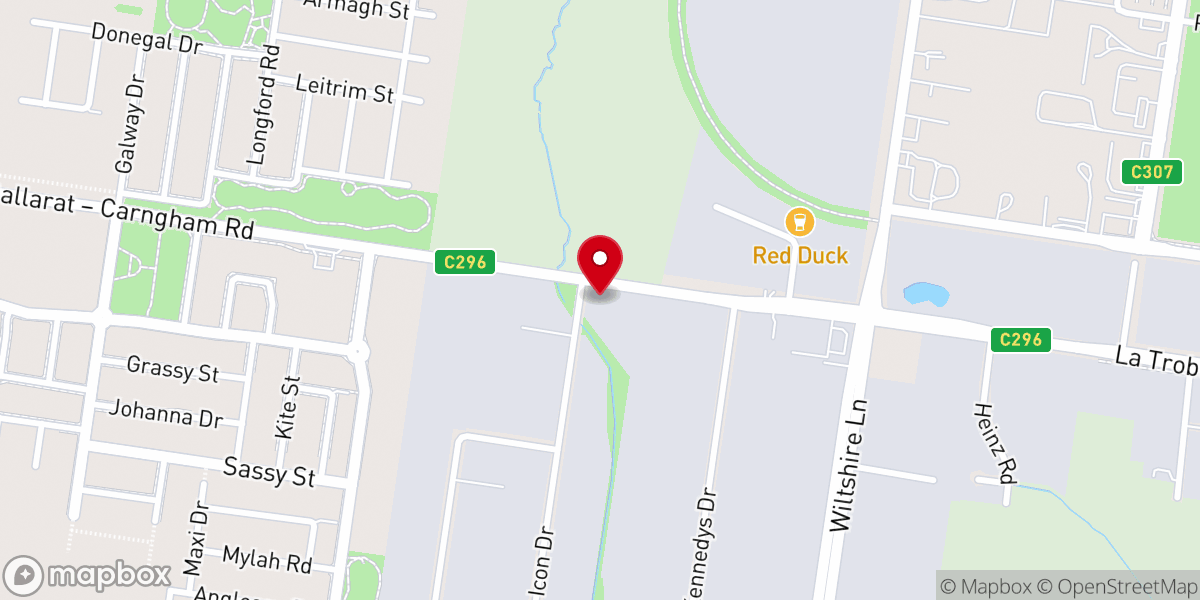 Map showing location of Rise Christian Church
