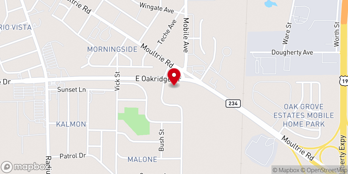 Map showing location of Trinity United Methodist Church
