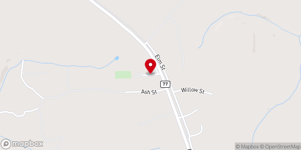 Map showing location of St Paul Baptist Church