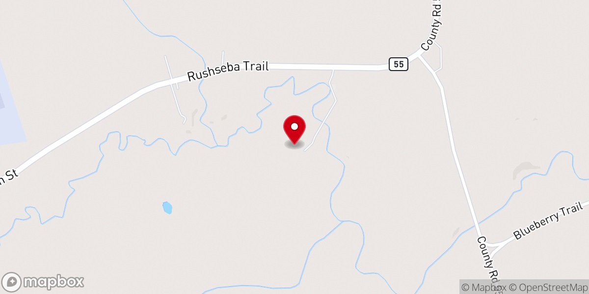 Map showing location of Creekside Farm Weddings & Events