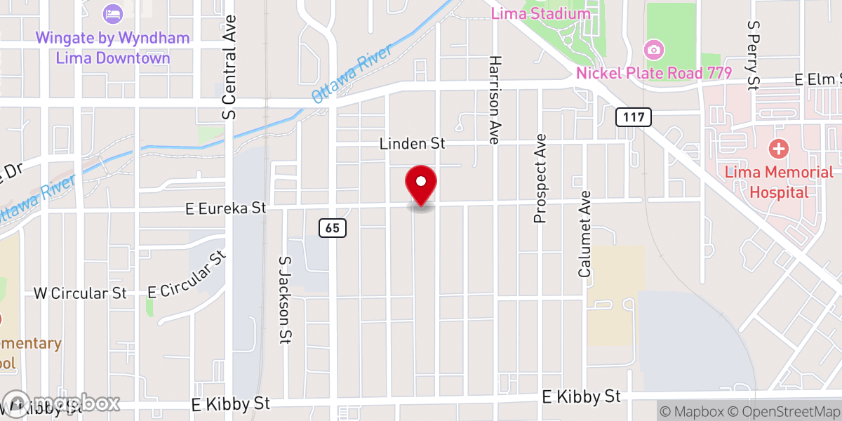 Map showing location of First Mennonite Church