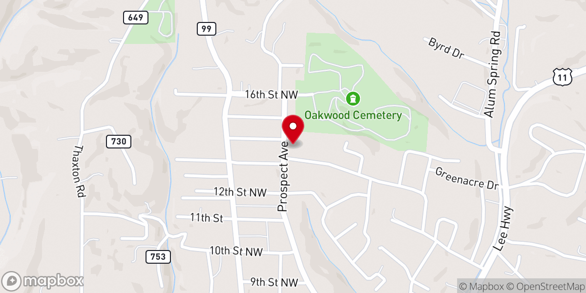 Map showing location of Randolph Avenue United Methodist