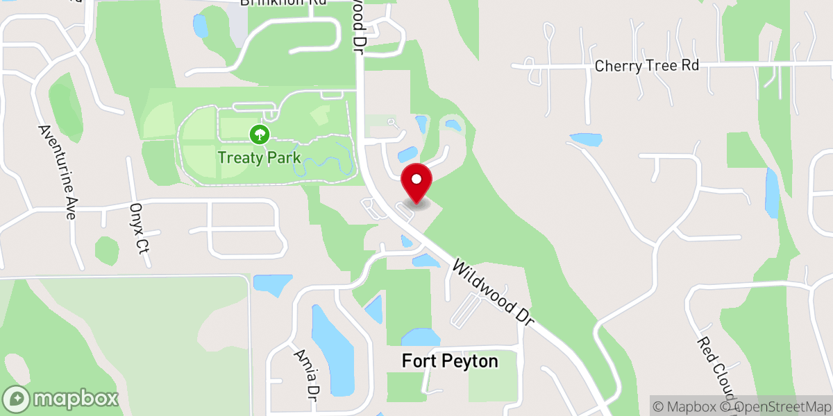 Map showing location of Heritage Baptist Church