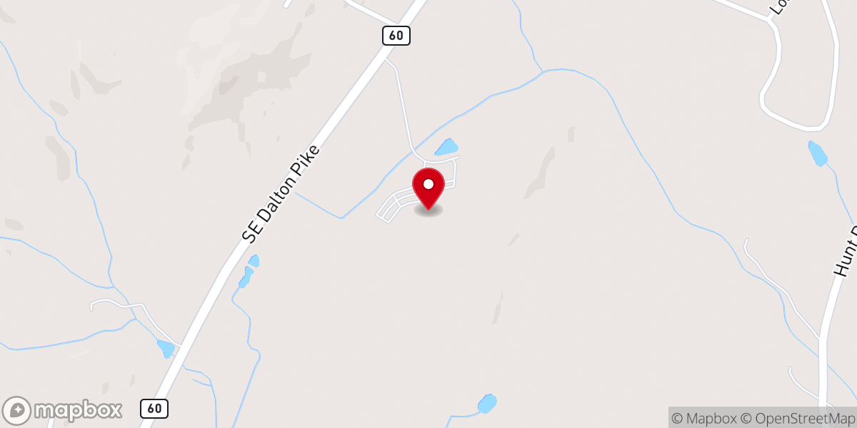 Map showing location of Waterville Baptist Church