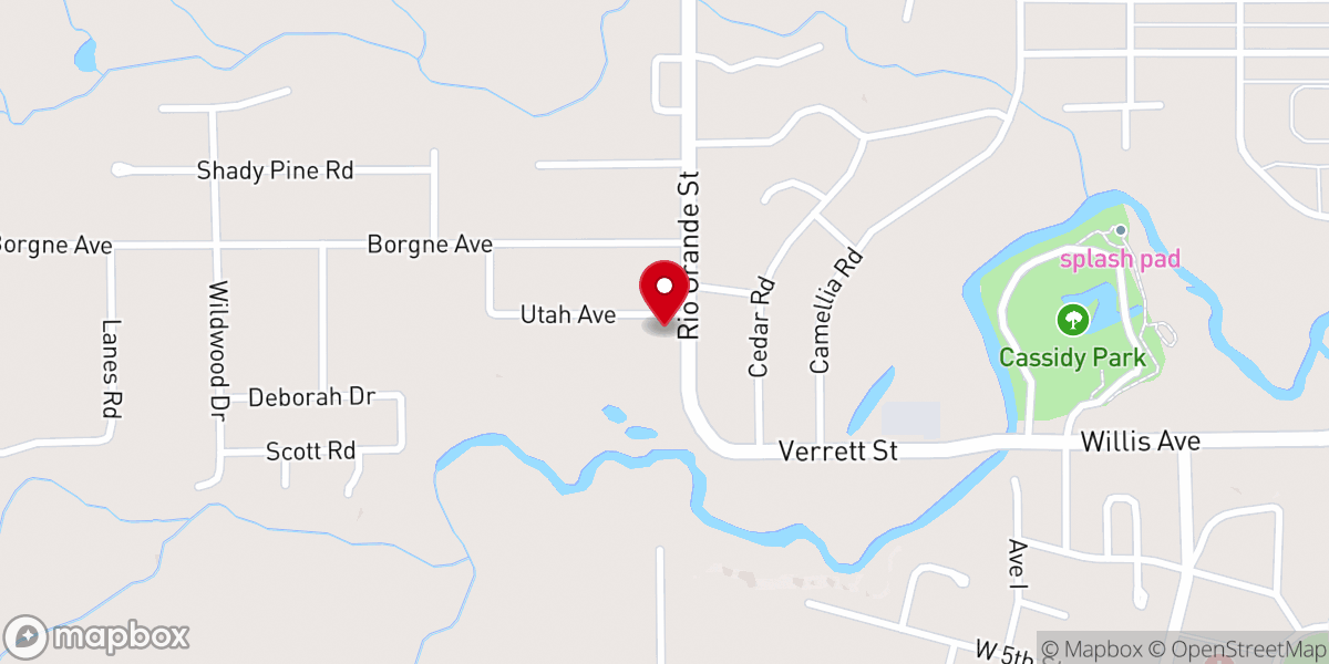 Map showing location of Zion Lutheran Church