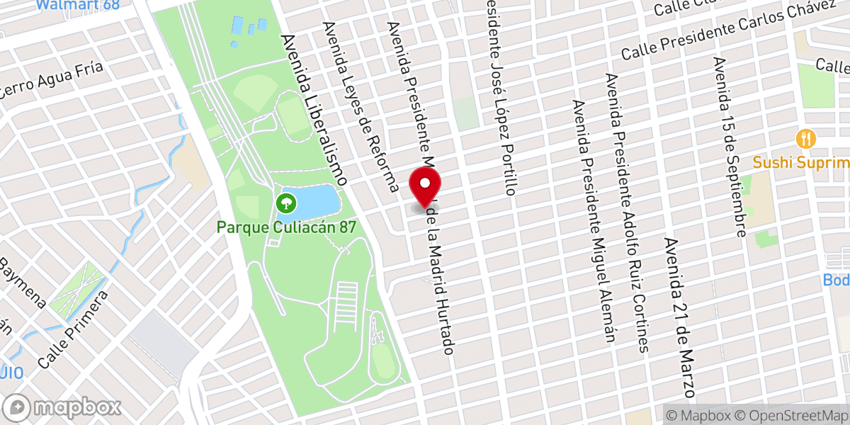 Map showing location of Monte De Los Olivos ICIAR Sinaloa