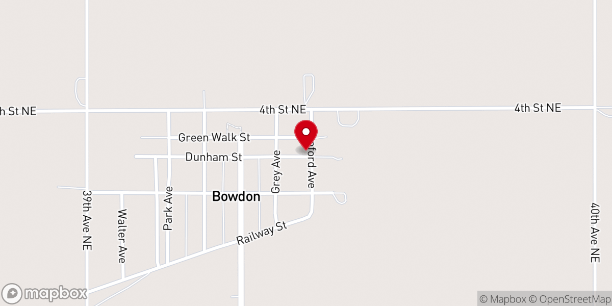 Map showing location of Bowdon Lutheran Church