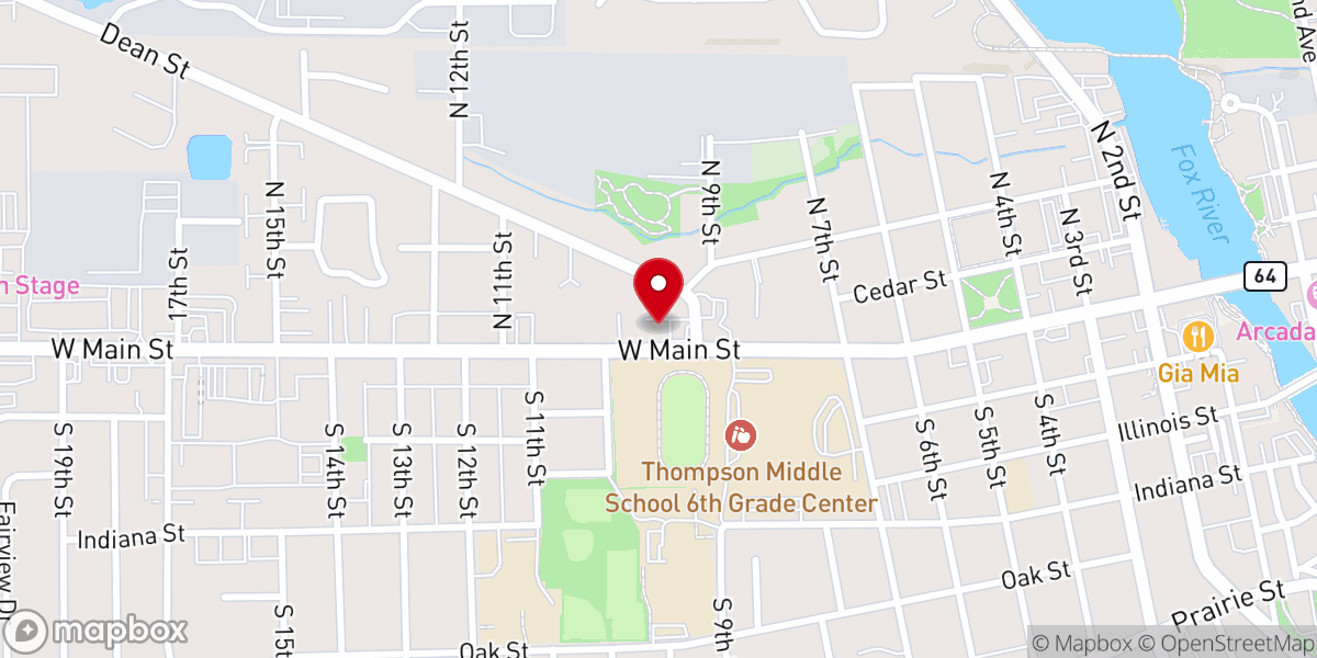 Map showing location of Windy City Amusements