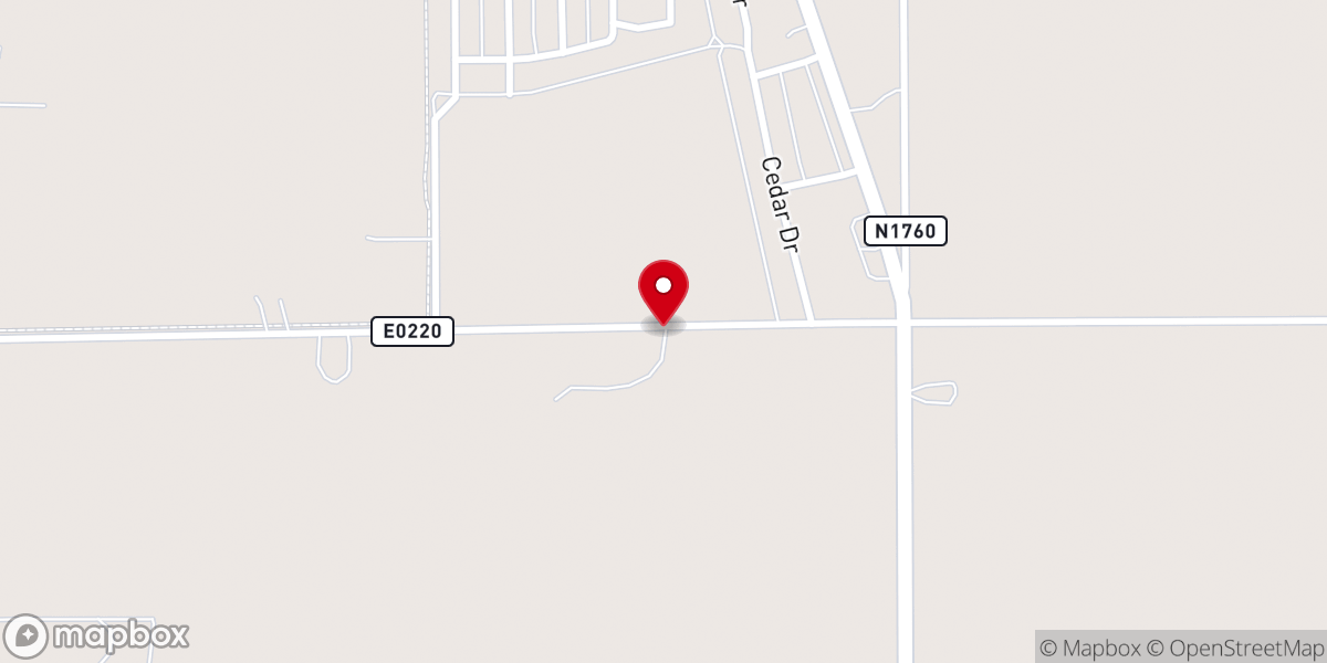Map showing location of Midwest Youth Camp