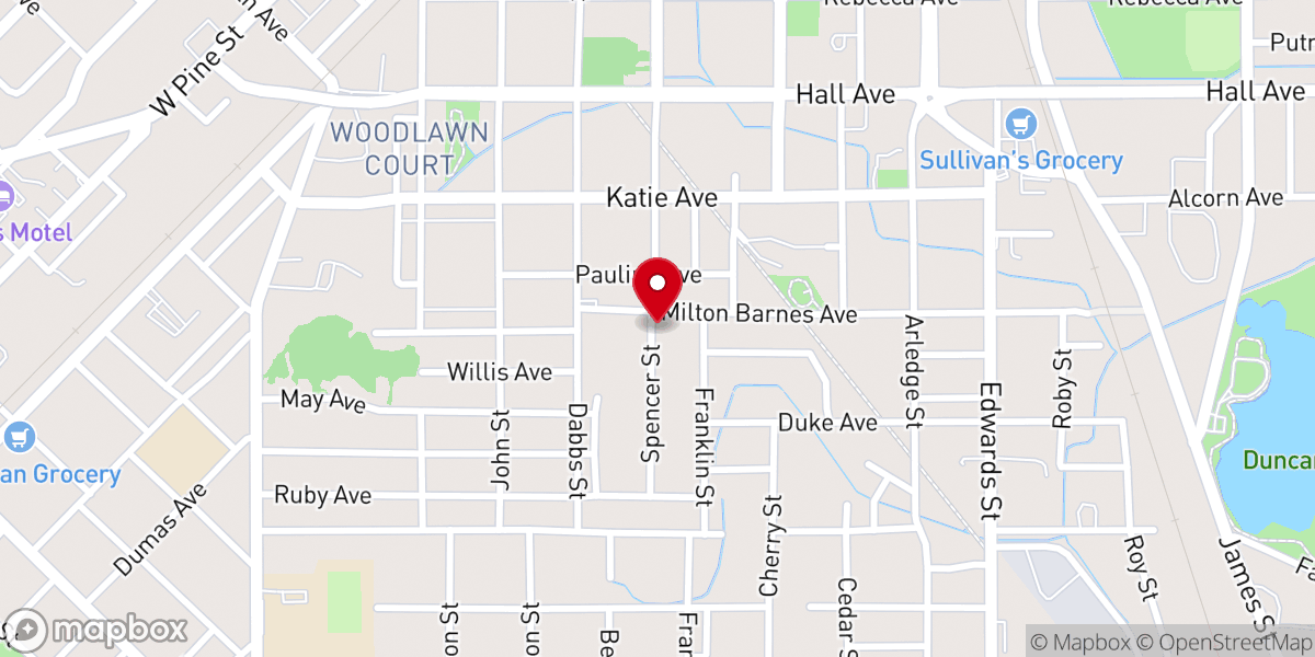 Map showing location of Mt Zion Baptist Church
