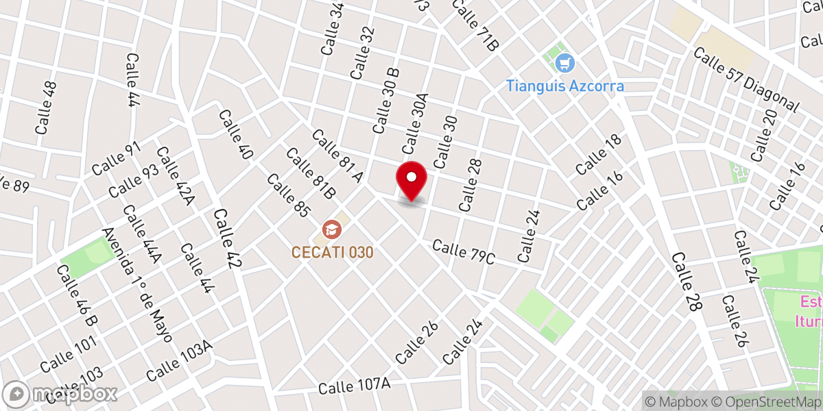 Map showing location of Templo espiritualista trinitario Mariano La semilla dorada de Jesus