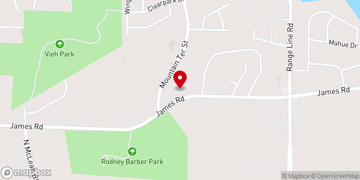 Map showing location of James Road Church of Christ