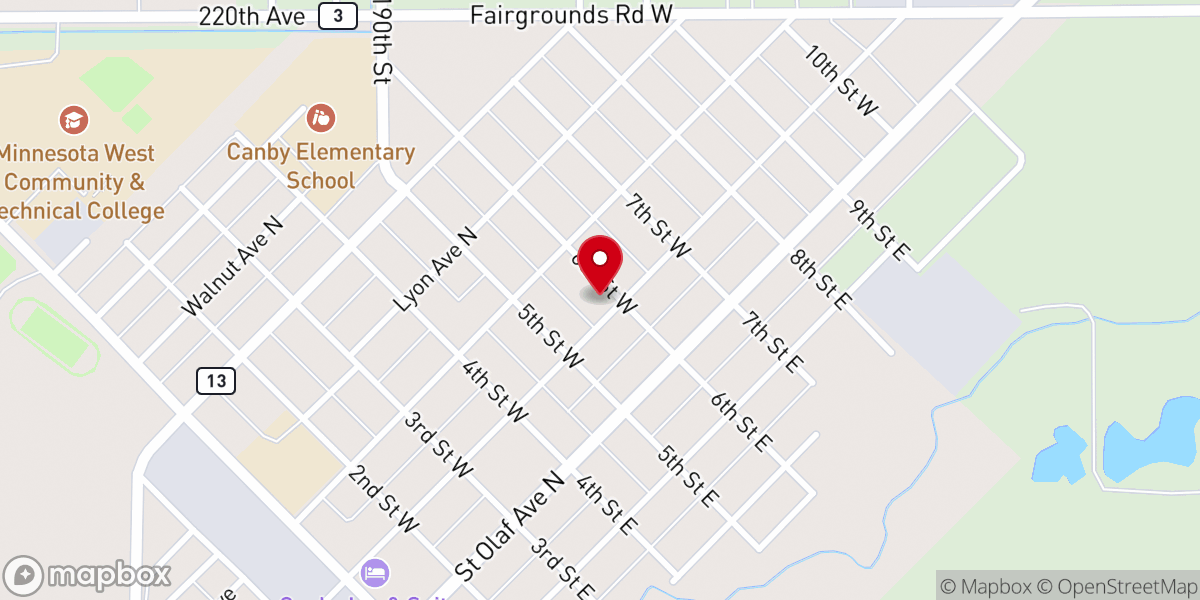 Map showing location of Full Gospel Assembly