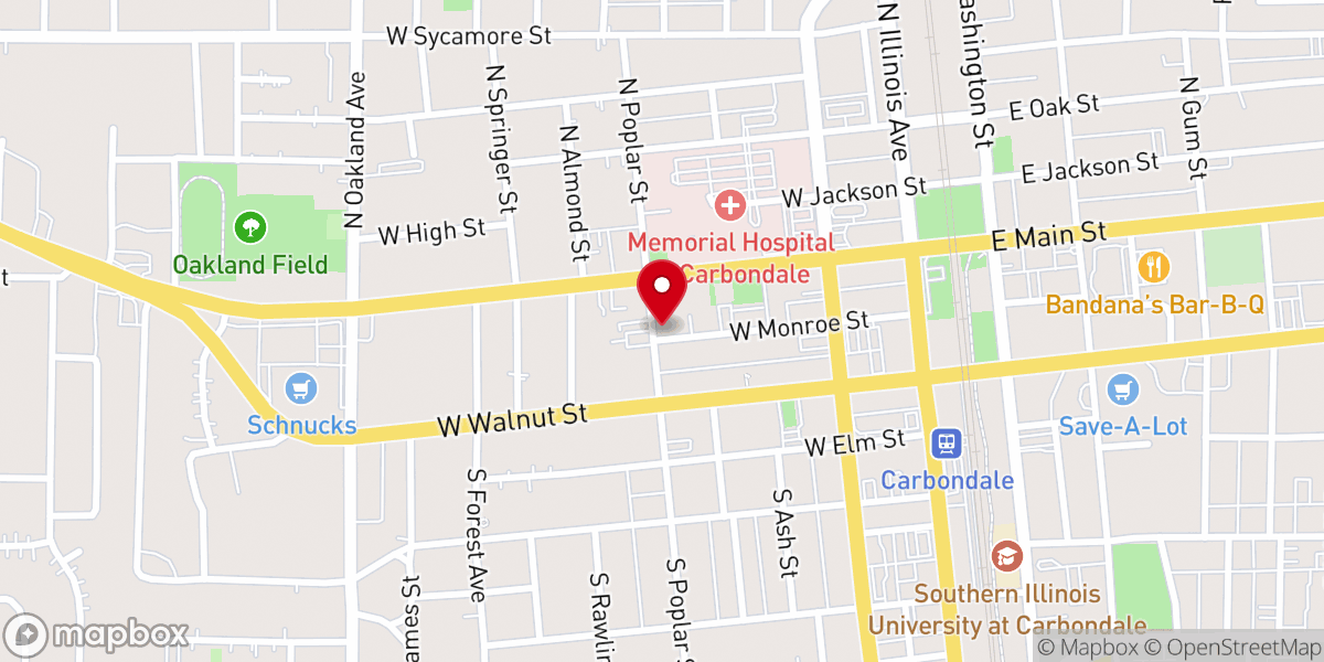 Map showing location of Calvary Campus Church