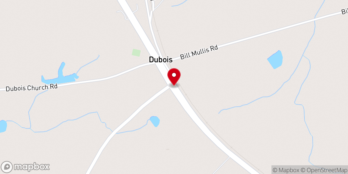 Map showing location of Ward Chapel Baptist Church