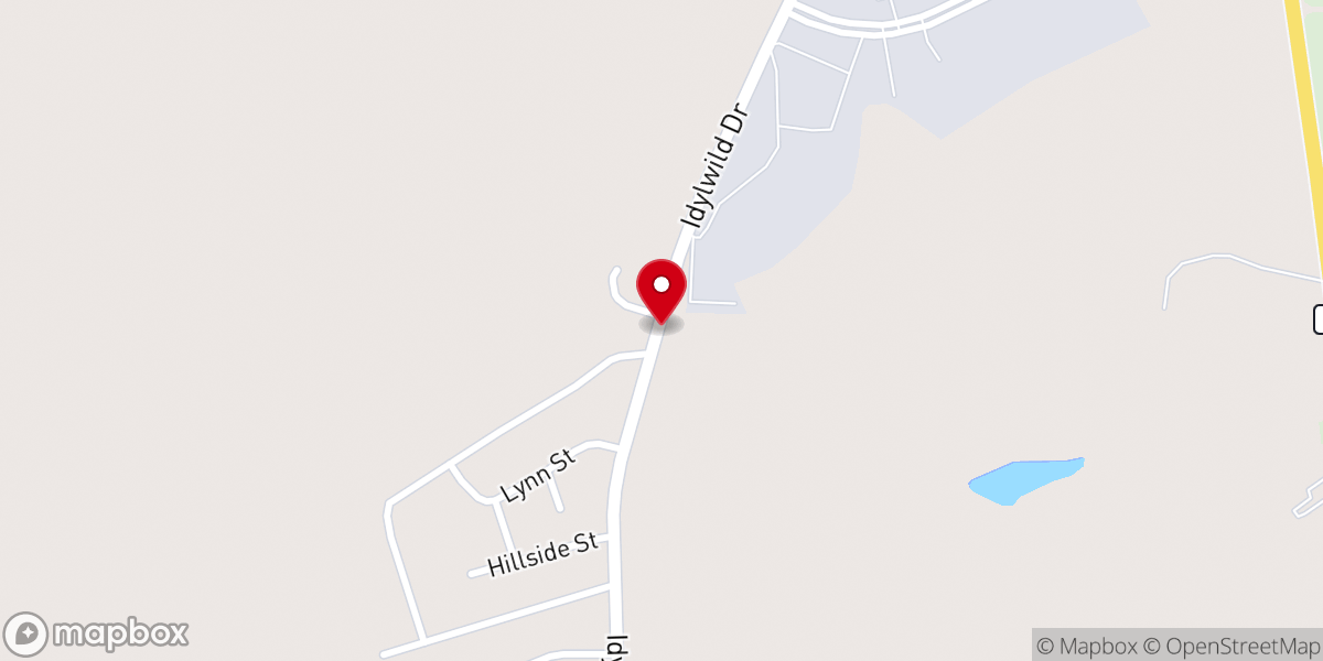 Map showing location of Galilee Church