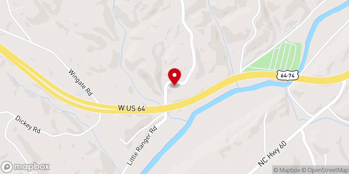 Map showing location of Ranger United Methodist Church