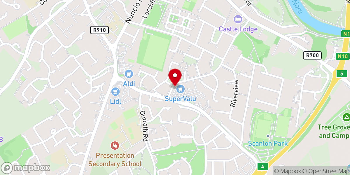 Map showing location of Loughboy Shopping Centre