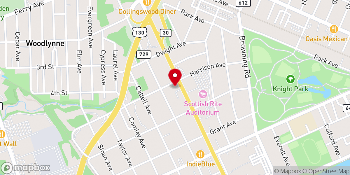 Map showing location of Collingswood Church of Christ