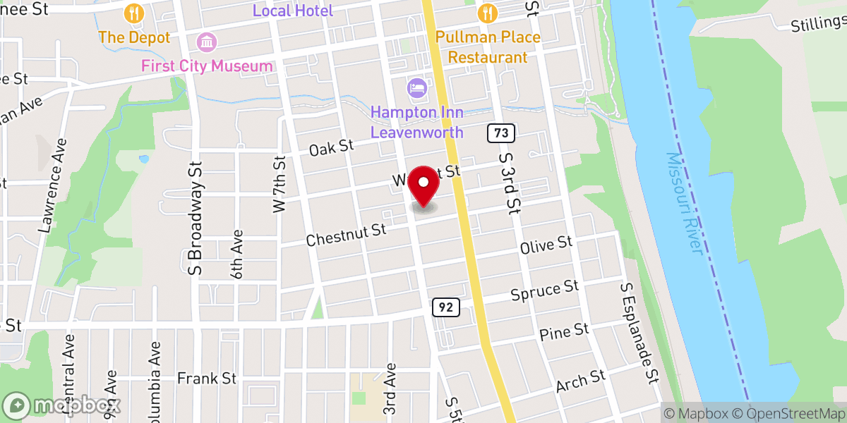 Map showing location of First United Methodist Church