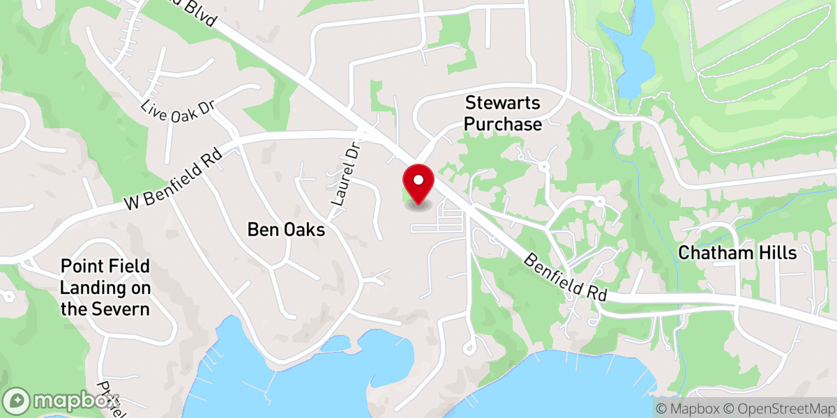 Map showing location of Severna Park United Methodist Church