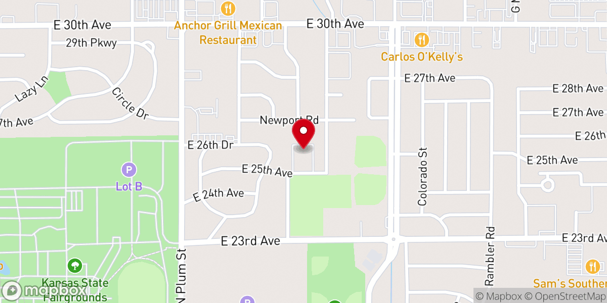 Map showing location of New Covenant Presbyterian Church
