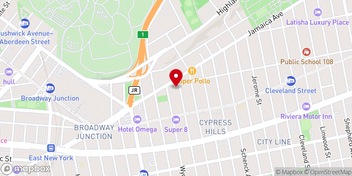 Map showing location of Misión Cristiana Bethesda