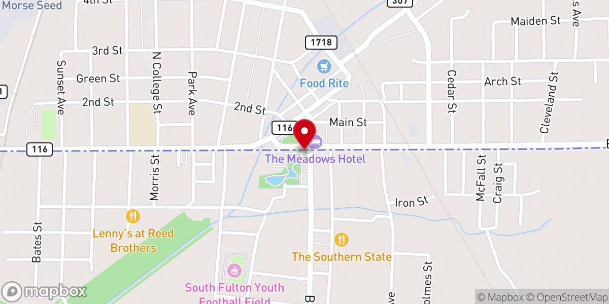 Map showing location of Unity Park