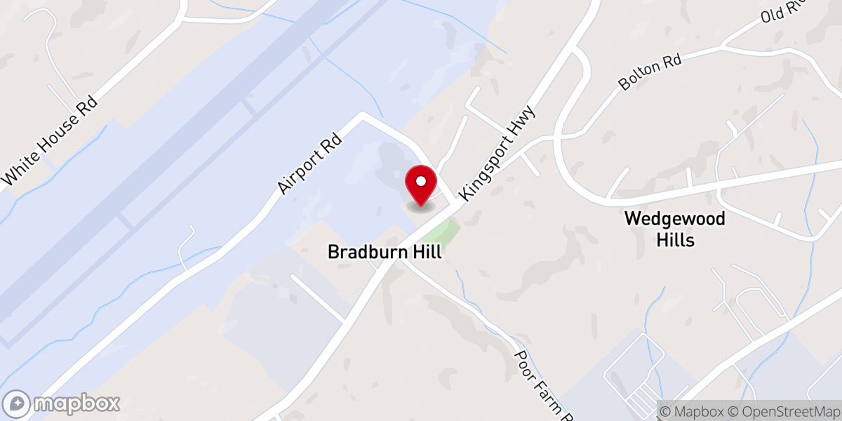 Map showing location of Bradburn Hill Church
