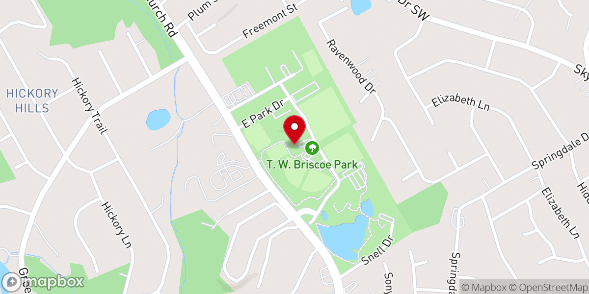 Map showing location of Briscoe Park