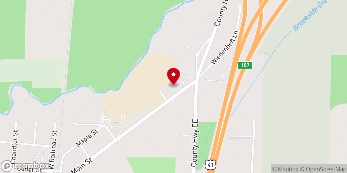 Map showing location of Calvary Lutheran Church