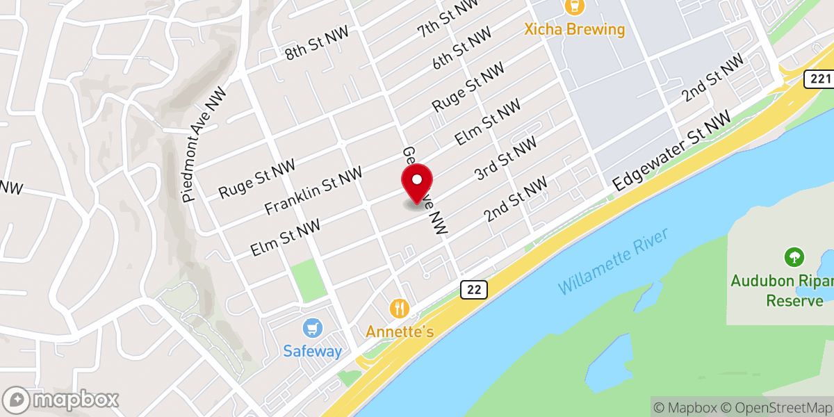 Map showing location of Risen Life Church