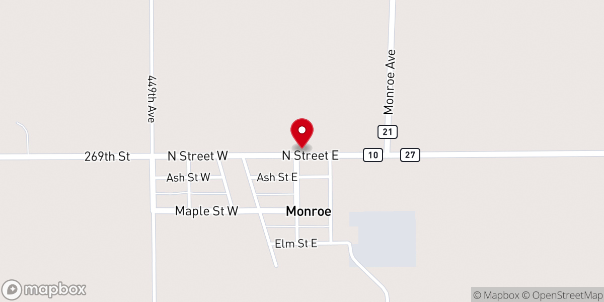 Map showing location of Calvary Reformed Church