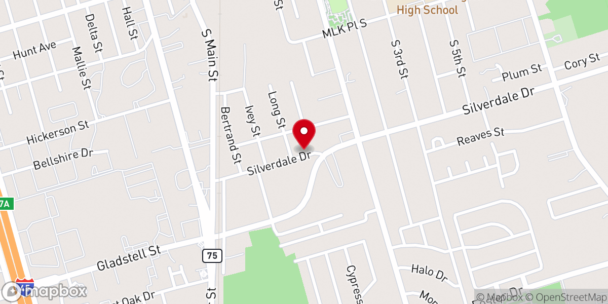 Map showing location of Temple of Faith Baptist Church