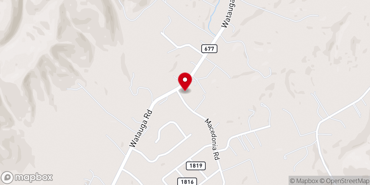 Map showing location of Macedonia Church of Christ