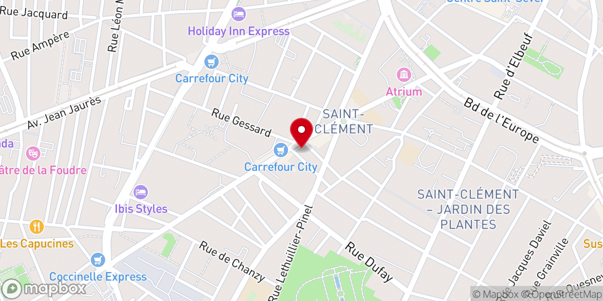Map showing location of Fraternité de la Mission Populaire La