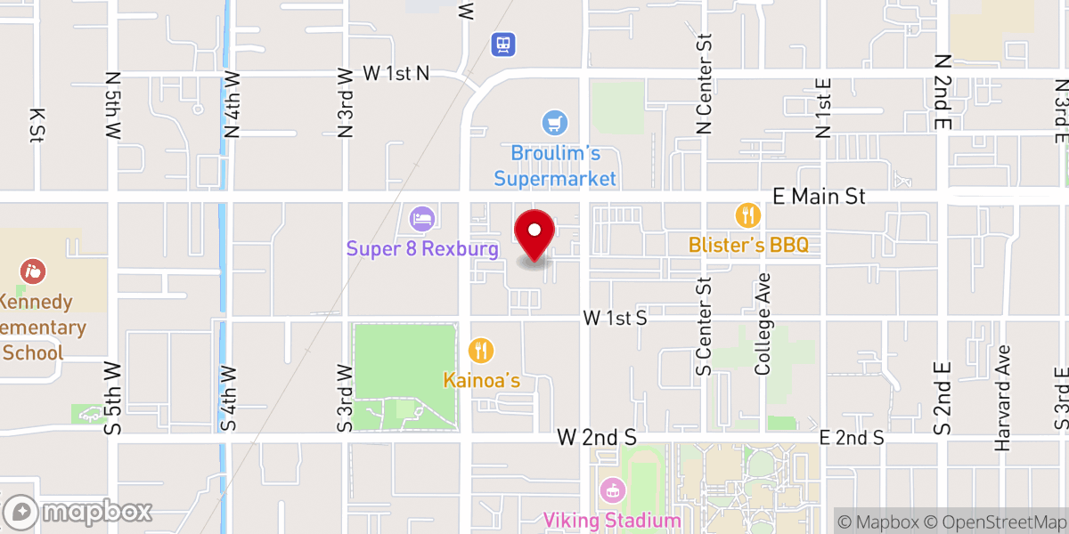 Map showing location of Cottonwood Apartments