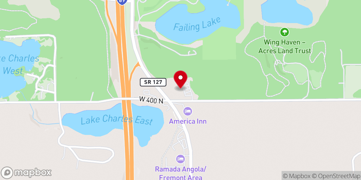 Map showing location of Faith Baptist Church