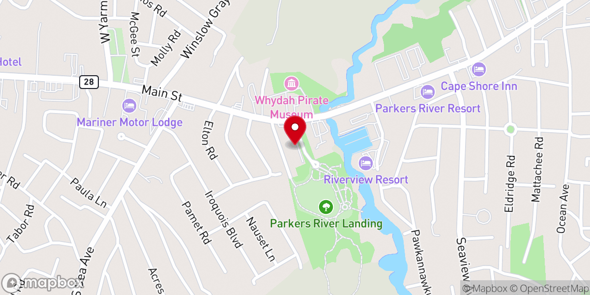 Map showing location of Coastline Baptist Church