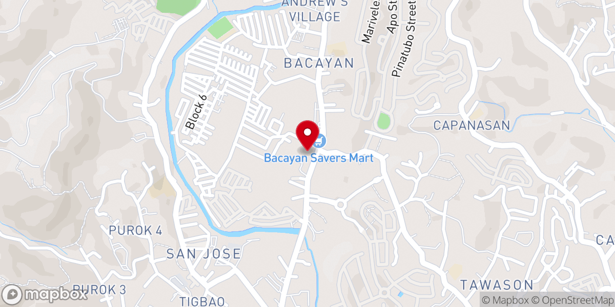 Map showing location of BACAYAN BIBLE BAPTIST CHURCH