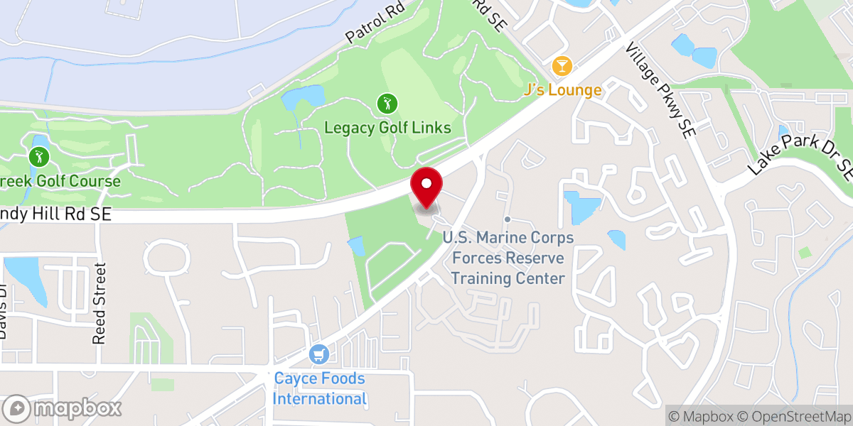 Map showing location of Windy Hill Community Center