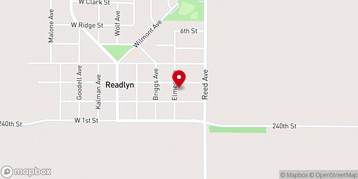 Map showing location of Zion Lutheran Church
