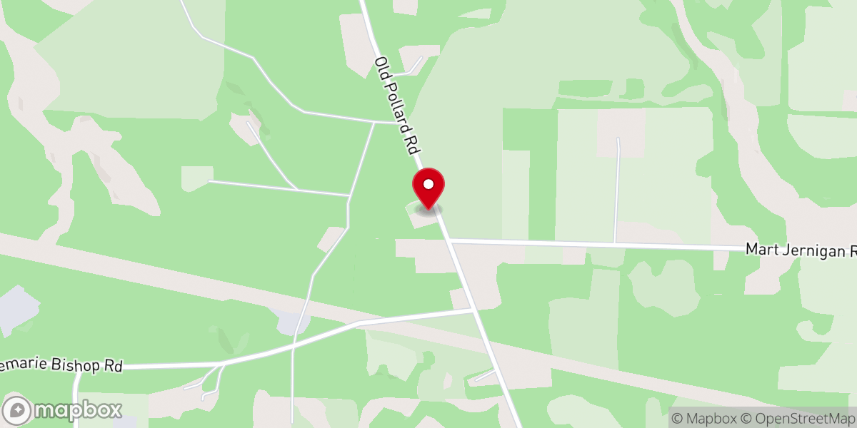 Map showing location of Bethel Holiness Church