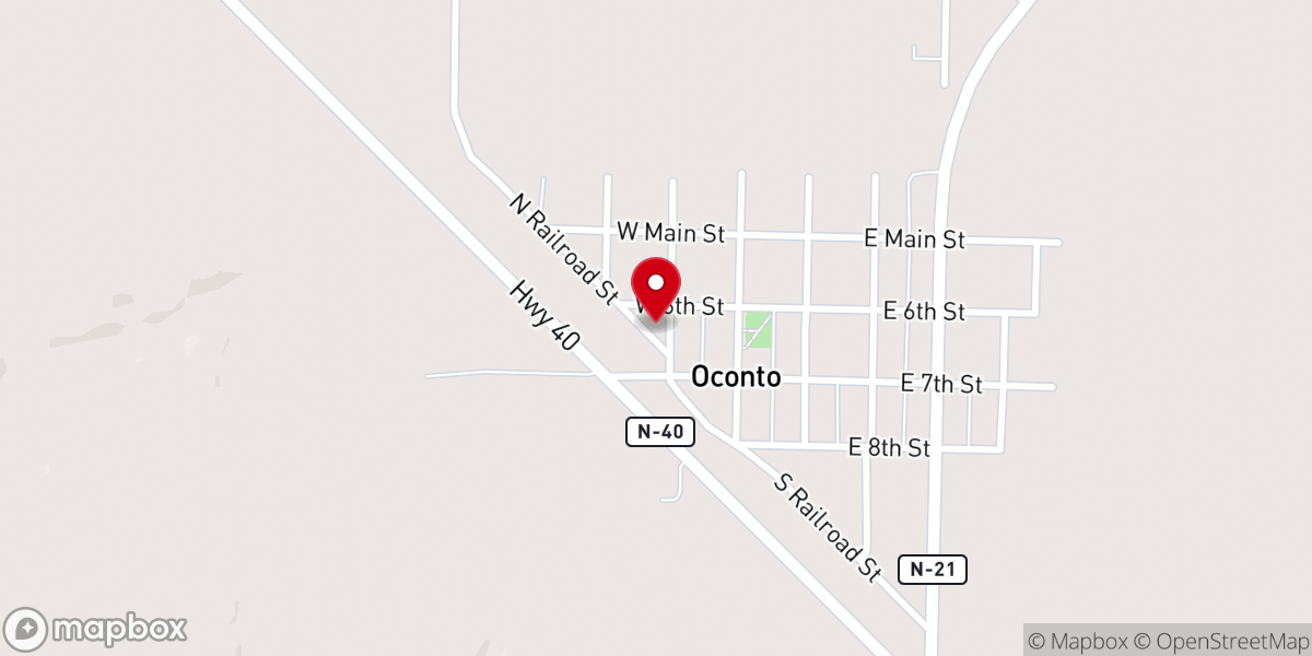 Map showing location of United Methodist Church